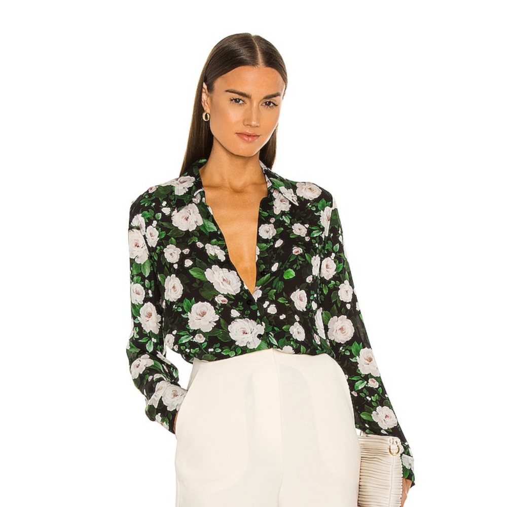 L’Agence Silk Long Sleeve Blouse